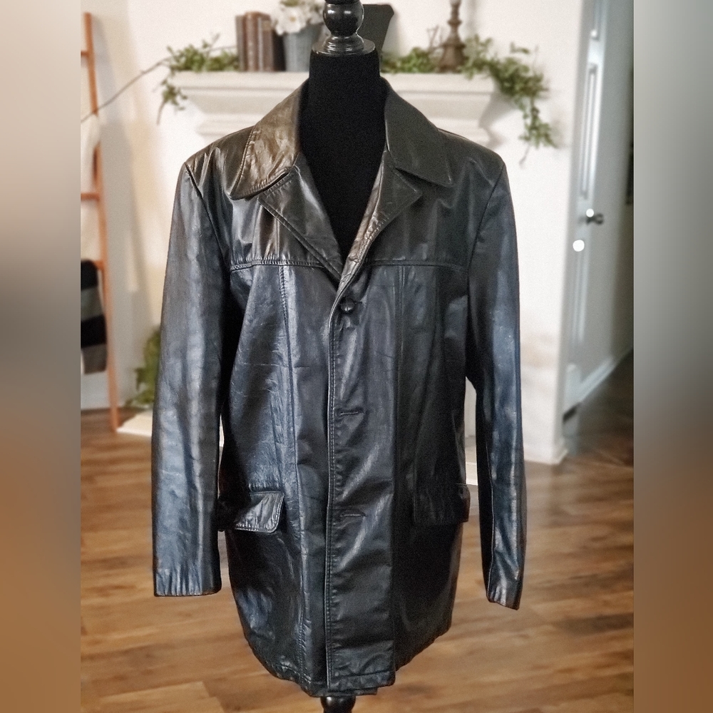 Black leather jacket